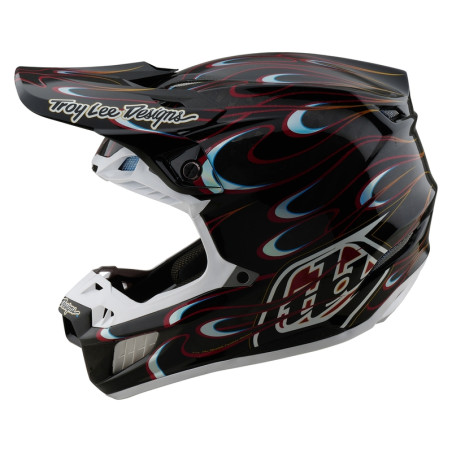 Casque TROY LEE DESIGNS SE5 Carbon Torched Taille XS - noir/rouge