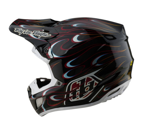 Casque TROY LEE DESIGNS SE5 Carbon Torched Taille XS - noir/rouge