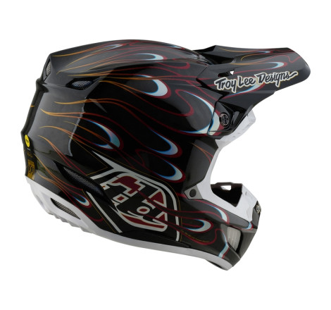 Casque TROY LEE DESIGNS SE5 Carbon Torched Taille XS - noir/rouge