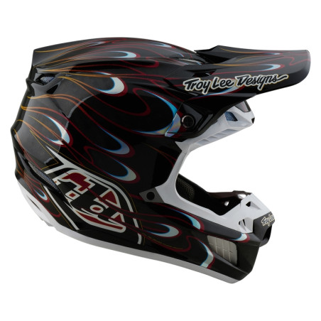 Casque TROY LEE DESIGNS SE5 Carbon Torched Taille XS - noir/rouge
