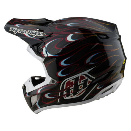 Casque TROY LEE DESIGNS SE5 Carbon Torched Taille XL - noir/rouge