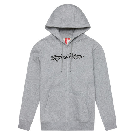 Hoodie TROY LEE DESIGNS Zip Up Signature - Gray Heather