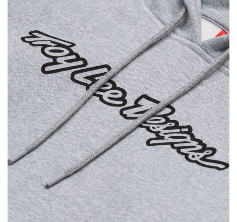 Hoodie TROY LEE DESIGNS Zip Up Signature - Gray Heather