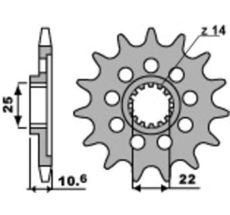Kit chaîneEK/PBR 520MVXZ2 14/41-108 - couronne renforcée