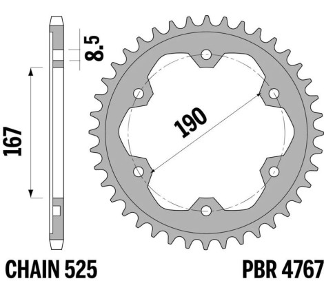 Kit chaîne EK/JT 525MVXZ2 16/50-124 - couronne standard