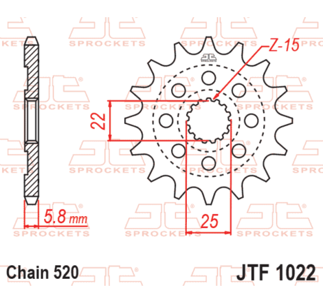 Kit chaîneEK/PBR 520SRX2 15/45-118 - couronne renforcée