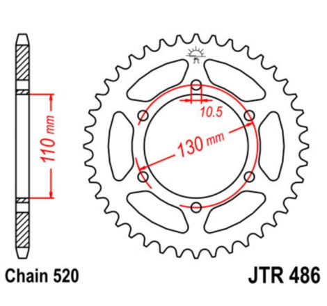 Kit chaîneEK/PBR 520MVXZ2 15/46-122 - couronne standard