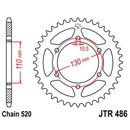Kit chaîneEK/PBR 520MVXZ2 15/46-122 - couronne standard