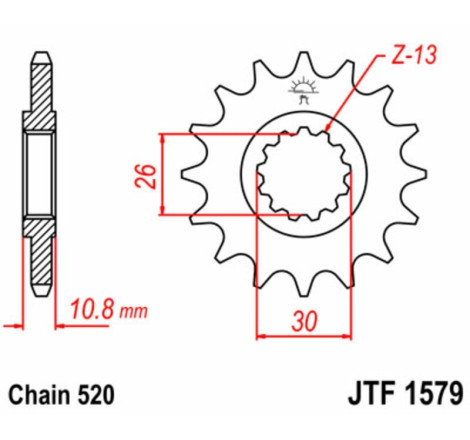 Kit chaîneEK/PBR 520MVXZ2 15/46-122 - couronne standard