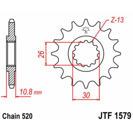 Kit chaîneEK/PBR 520MVXZ2 15/46-122 - couronne standard