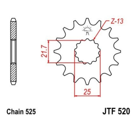 Kit chaîne EK/JT 525SRX2 16/50-124 - couronne standard