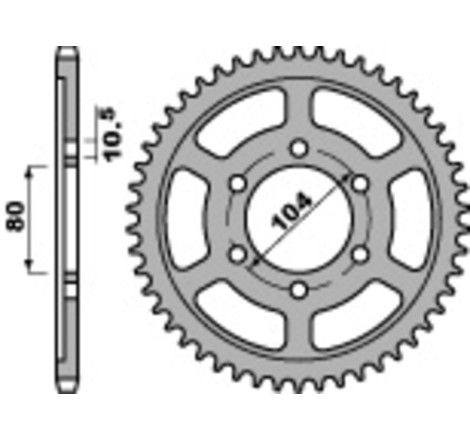 Kit chaîneEK/PBR 525MVXZ2 15/42-112 - couronne standard
