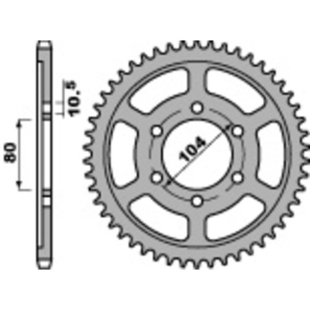 Kit chaîneEK/PBR 525MVXZ2 15/42-112 - couronne standard