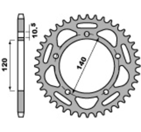 Couronne PBR acier standard - 520