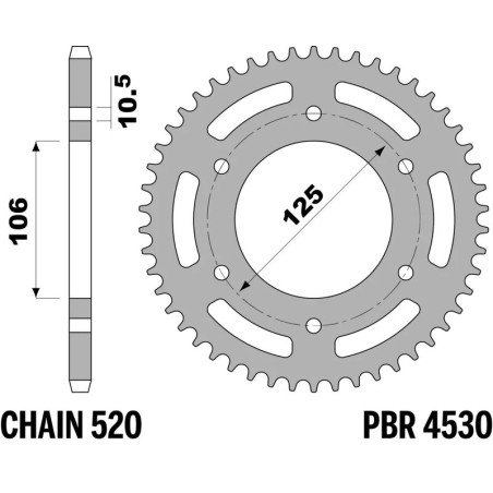 Couronne PBR acier standard - 520