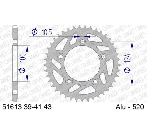 Couronne AFAM alu standard - 520