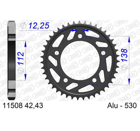 Couronne AFAM alu standard - 530