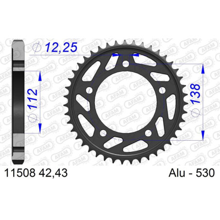Couronne AFAM alu standard - 530