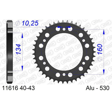 Couronne AFAM alu standard - 530