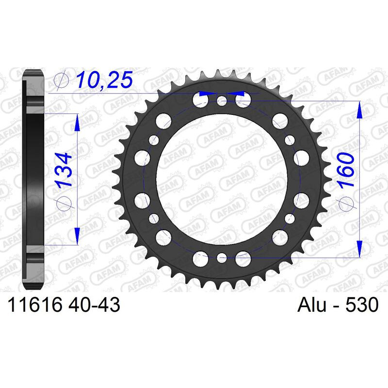 Couronne AFAM alu standard - 530