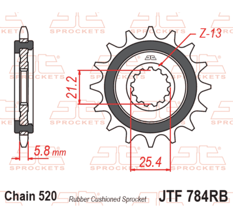 Pignon JT SPROCKETS acier anti-bruit - 520