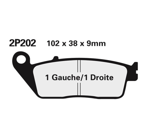 Plaquettes de frein NISSIN Off-Road semi-métallique - 2P-202GS