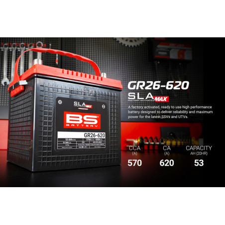 Batterie BS BATTERY SLA Max sans entretien activée usine - GR26-620