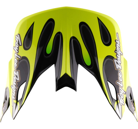 Visière TROY LEE DESIGNS SE5 Composite - Overspray Charcoal/jaune fluo