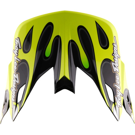 Visière TROY LEE DESIGNS SE5 Composite - Overspray Charcoal/jaune fluo
