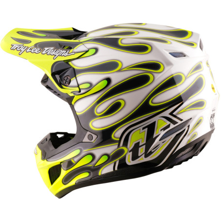 Casque TROY LEE DESIGNS SE5 Composite Mips Overspray - Charcoal/jaune fluo