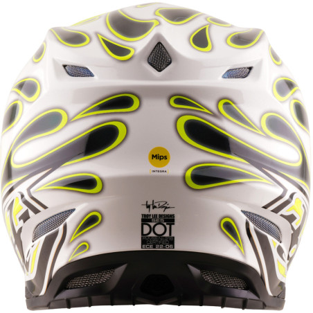 Casque TROY LEE DESIGNS SE5 Composite Mips Overspray - Charcoal/jaune fluo