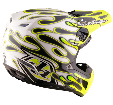 Casque TROY LEE DESIGNS SE5 Composite Mips Overspray - Charcoal/jaune fluo