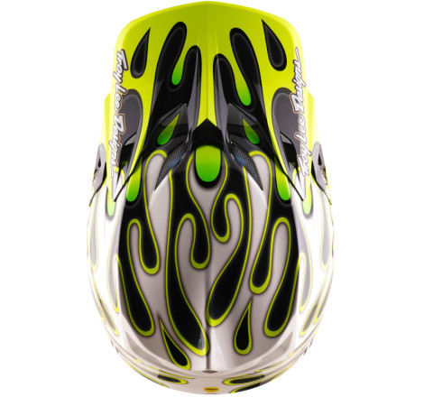 Casque TROY LEE DESIGNS SE5 Composite Mips Overspray - Charcoal/jaune fluo