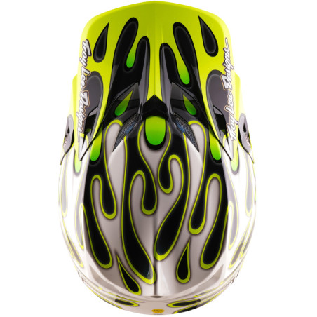Casque TROY LEE DESIGNS SE5 Composite Mips Overspray - Charcoal/jaune fluo