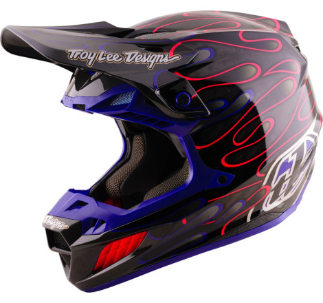 Casque TROY LEE DESIGNS SE5 Carbon Mips Overspray - noir/magenta