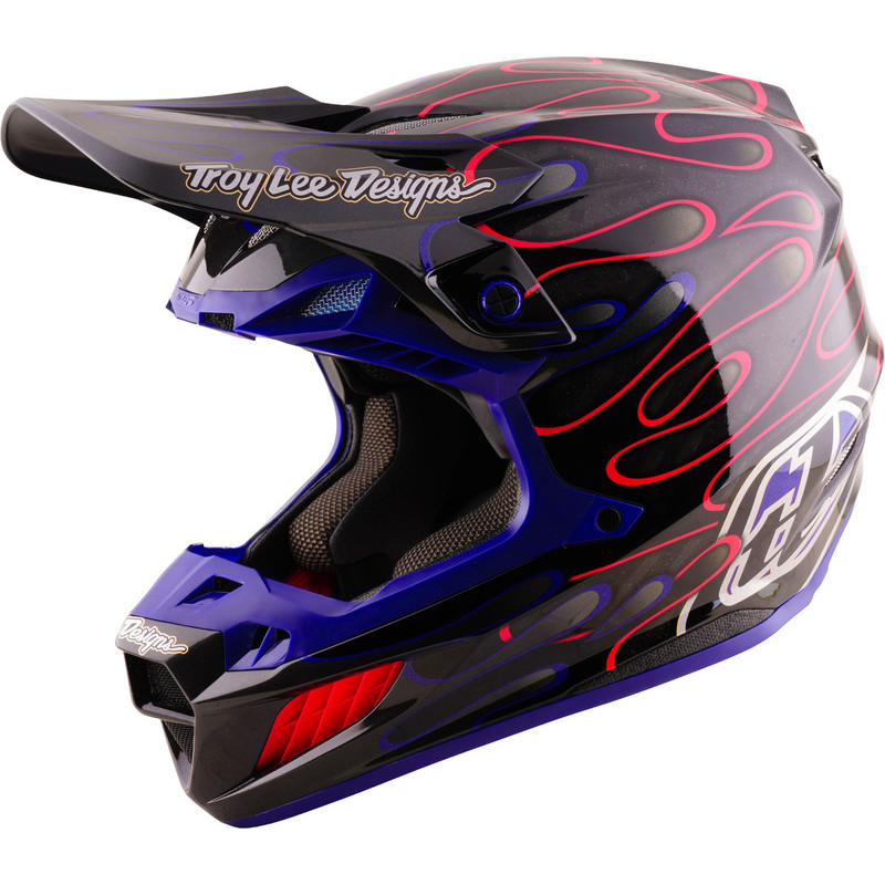 Casque TROY LEE DESIGNS SE5 Carbon Mips Overspray - noir/magenta