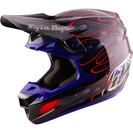 Casque TROY LEE DESIGNS SE5 Carbon Mips Overspray - noir/magenta