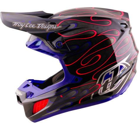 Casque TROY LEE DESIGNS SE5 Carbon Mips Overspray - noir/magenta