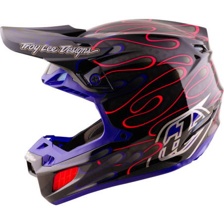 Casque TROY LEE DESIGNS SE5 Carbon Mips Overspray - noir/magenta