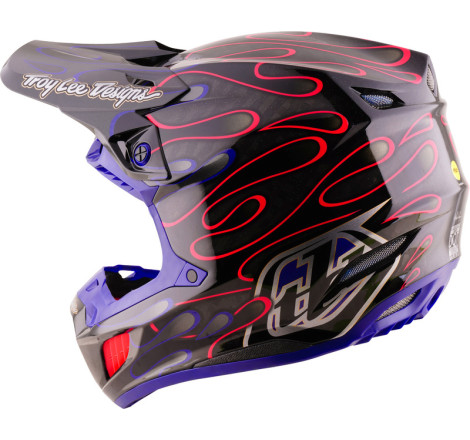 Casque TROY LEE DESIGNS SE5 Carbon Mips Overspray - noir/magenta
