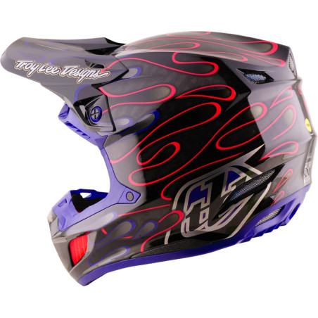 Casque TROY LEE DESIGNS SE5 Carbon Mips Overspray - noir/magenta