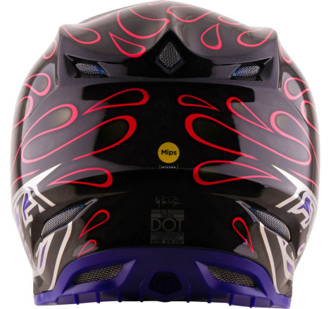 Casque TROY LEE DESIGNS SE5 Carbon Mips Overspray - noir/magenta