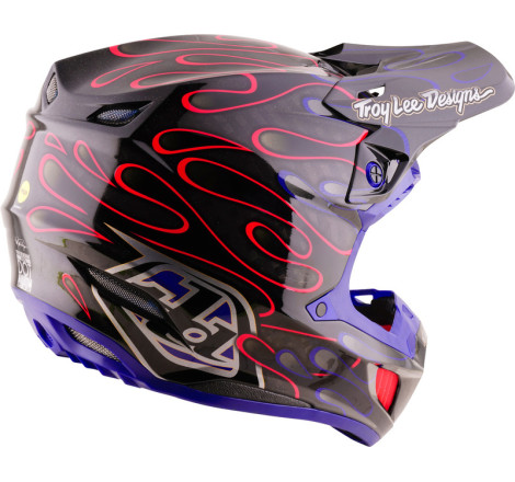Casque TROY LEE DESIGNS SE5 Carbon Mips Overspray - noir/magenta