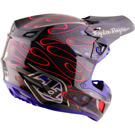 Casque TROY LEE DESIGNS SE5 Carbon Mips Overspray - noir/magenta