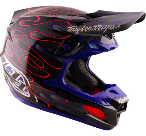 Casque TROY LEE DESIGNS SE5 Carbon Mips Overspray - noir/magenta