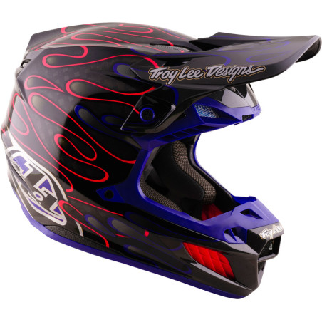 Casque TROY LEE DESIGNS SE5 Carbon Mips Overspray - noir/magenta