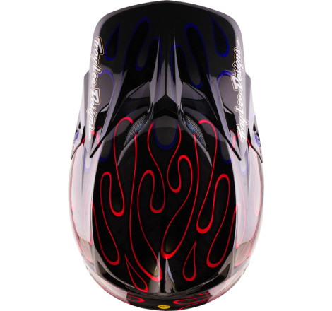 Casque TROY LEE DESIGNS SE5 Carbon Mips Overspray - noir/magenta