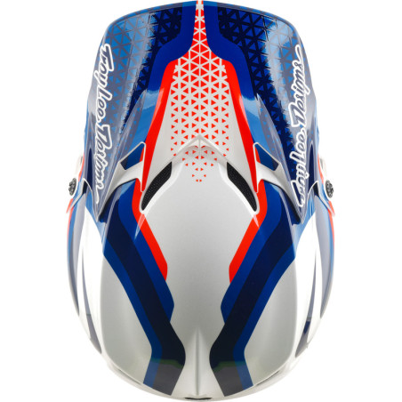 Casque TROY LEE DESIGNS GP Pro Mips Slides - blanc/bleu