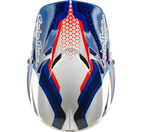 Casque TROY LEE DESIGNS GP Pro Mips Slides - blanc/bleu