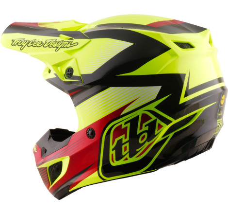 Casque TROY LEE DESIGNS SE5 Polycarbonate Mips Ripper - jaune fluo